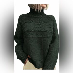 🆕 Chunky Knit Pullover Long Sleeve Jumper Tops Trendy Winter Sweater